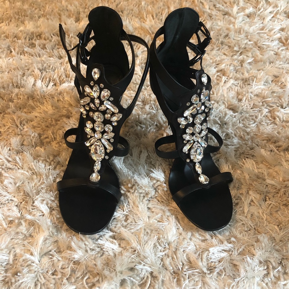 Giuseppe Zanotti Black Embellished Stiletto